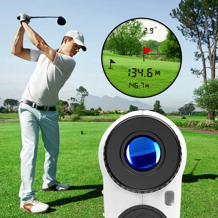 Rechargeable Golf Laser Rangefinder — 6x/6.5x Magnification, 5–600/1000 m, Type‑C