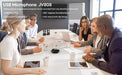 USB Conference Speakerphone — 360° Omnidirectional Condenser Mic with Mute & Volume
