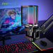 RGB USB Condenser Microphone with Articulated Boom Arm & Tripod for Streaming