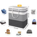 75L Large Collapsible Laundry Basket, Waterproof Tall Clothes Hamper with Extended Handles