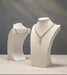 Linen Jewellery Bust Necklace Display Stand — Beige