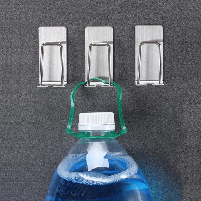 Stainless Steel Wall-Mount Toothbrush & Shaver Holder — 1 or 2 pcs