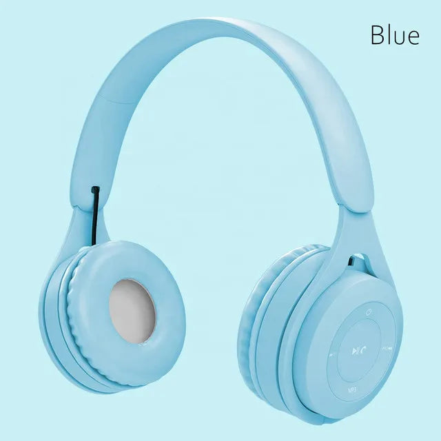 Y08 Macaron Wireless Bluetooth Headphones with Mic — Stereo Headband for Kids & Gaming