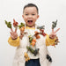 Mini Cartoon Tyrannosaurus Finger Dinosaurs — Plastic Finger Puppets (5/10/20)