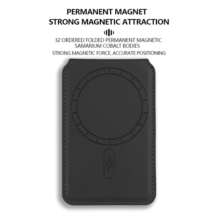 Leather MagSafe Magnetic Card Holder Wallet for iPhone 12–16 (Pro/Max/Plus)