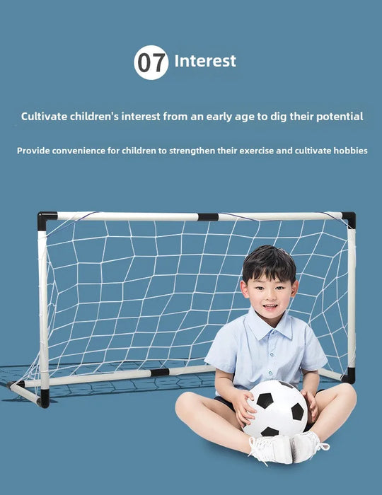 Portable Foldable Football Goal for Kids - Practice Net Frame