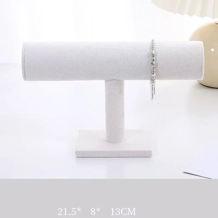 Velvet T-Bar Jewellery Display Stand – Necklace, Bracelet & Watch Holder