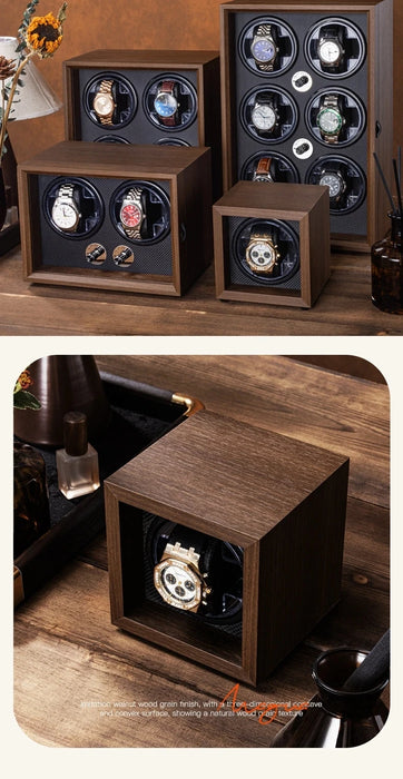 Wooden USB Watch Winder for Automatic Watches — Silent Mabuchi Motor