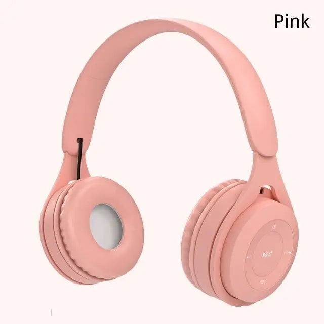 Y08 Macaron Wireless Bluetooth Headphones with Mic — Stereo Headband for Kids & Gaming