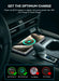 15W Qi Wireless Car Charger Pad with USB — QC3.0 Input, Compatible with iPhone 11–16 & Qi Devices