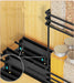 2-Tier Pull-Out Steel Spice Rack – Heavy-Duty Dual-Slide Cabinet Organiser