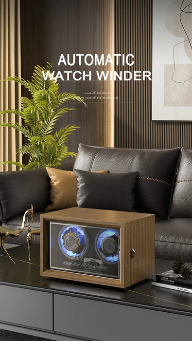 Wooden USB Watch Winder for Automatic Watches — Silent Mabuchi Motor