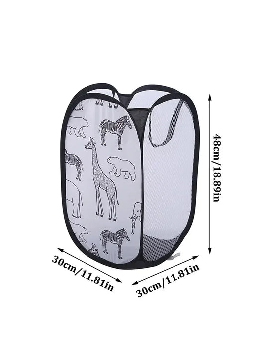 Polyester Mesh Laundry & Storage Basket 30 x 30 x 48 cm – White or Black