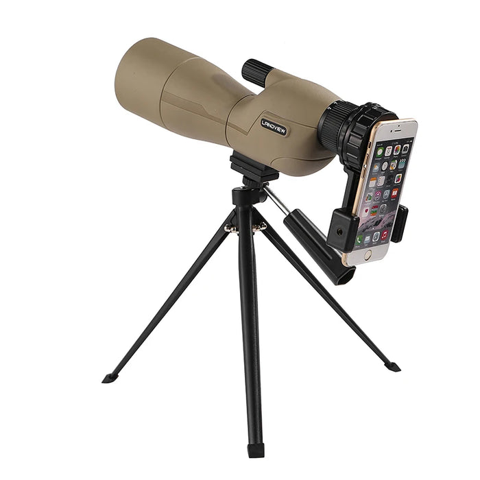25–75x60 Spotting Scope — FMC BAK4 Optics, IPX6 Waterproof, Tripod & Phone Adapter