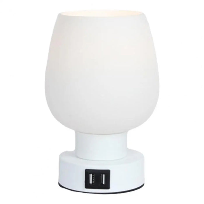 Lámpara de Escritorio LED con Control Táctil Moderno - Regulable, Sin Parpadeo, Pantalla de Vidrio Blanca Luz Nocturna - Perfecta para Iluminación Fácil junto a la Cama