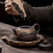 Japanese‑Style Gilt Iron‑Glaze Ceramic Teapot 250ml – Handmade Pu'er & Oolong Teaware