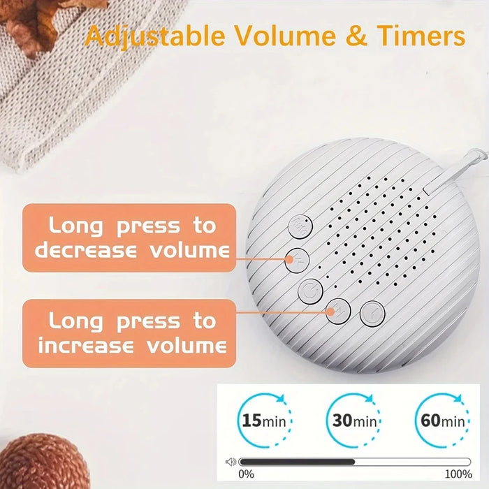White Noise Sound Machine for Babies — 10 Soothing Sounds, Portable & USB Rechargeable