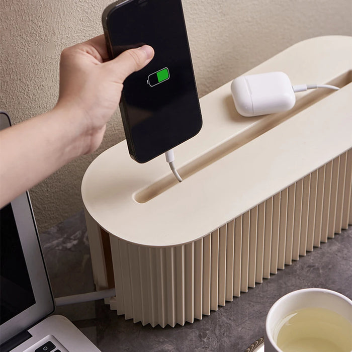 Household Socket Board Organiser Box – Cable Management, Stackable (33×13×11 cm)