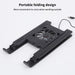 Foldable Laptop Cooling Stand with Single Fan - Portable Elevated Notebook Holder