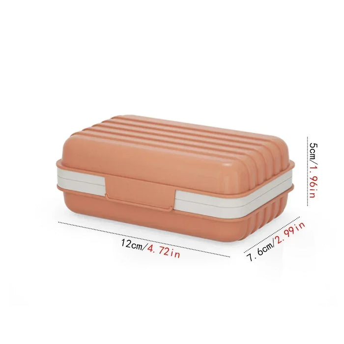 Bathroom Soap Dish with Lid — Plastic Soap Box (1–3 pcs)