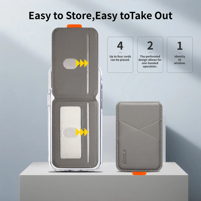 MagSafe Magnetic Card Holder in Artificial Leather for iPhone 13–17