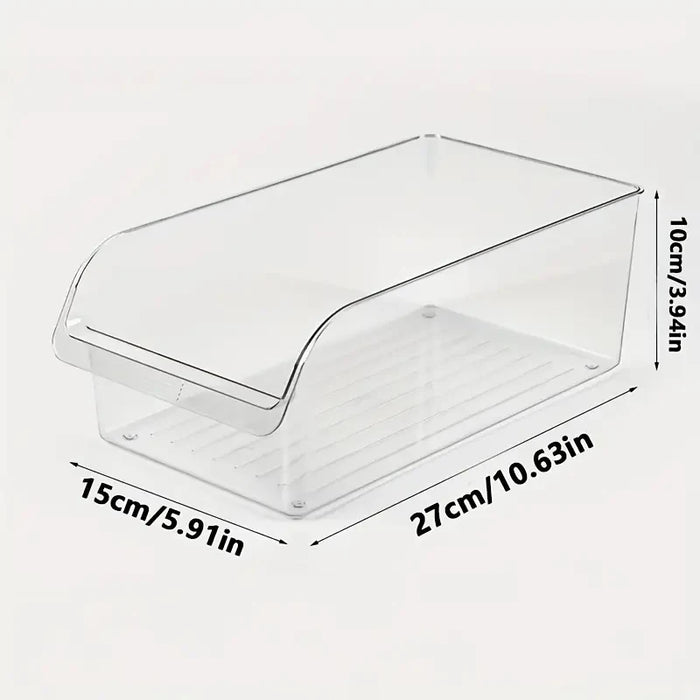 Fridge Can Dispenser & Storage Bin – Clear Fridge Organiser for Cans, Bottles & Pantry