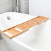 Expandable Luxury Wooden Bathtub Caddy Tray — 60–87cm Adjustable Soap & Tablet Holder