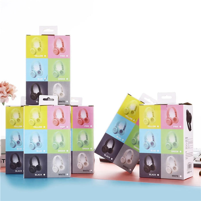 Y08 Macaron Wireless Bluetooth Headphones with Mic — Stereo Headband for Kids & Gaming