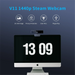 nuroum V11 2K Webcam — 1080p 60FPS, 90° Wide Angle, USB Plug & Play with Mic & Privacy Cover