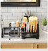 Extendable Over‑Sink Dish Drying Rack – Carbon Steel, Large Capacity