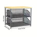 Space-saving Kitchen Countertop Storage Rack with Drawers & Metal Baskets