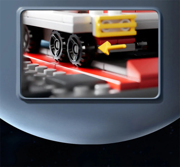 107-Piece DIY Space Rocket & Spaceship Building Set — Launch Centre Model (Plastic Bricks)