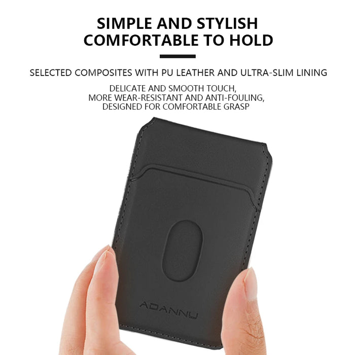 Leather MagSafe Magnetic Card Holder Wallet for iPhone 12–16 (Pro/Max/Plus)