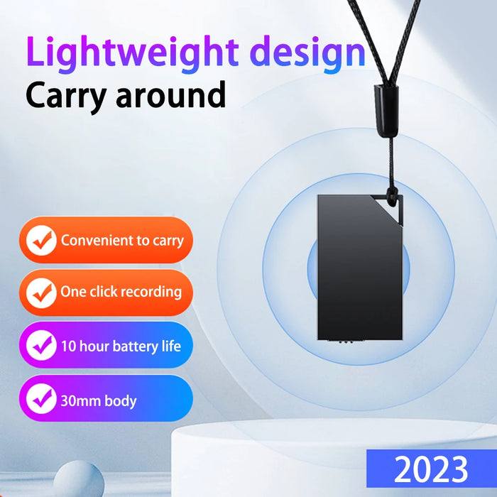 1.18-inch Ultra Mini Voice Recorder — One‑Touch WAV/MP3, Noise Cancellation