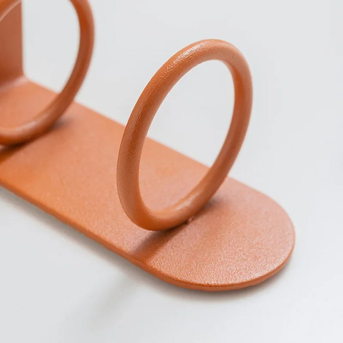 Punch-Free Wall-Mounted Toothbrush Holder — Wrought Iron, Compact Wall Storage