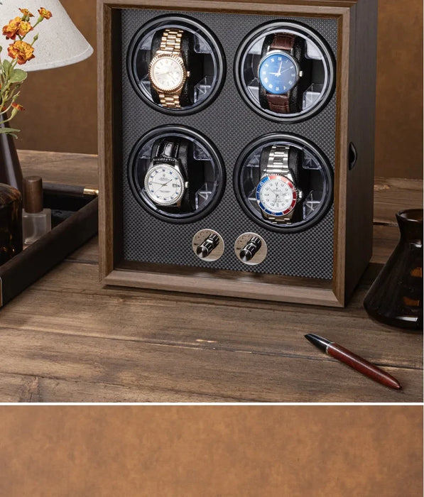 Single Automatic Watch Winder — Compact Rotating Desktop Winder