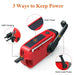 Mini Solar Crank Radio — AM/FM & 7‑Channel NOAA, USB Phone Charger, 3‑LED Torch, Waterproof