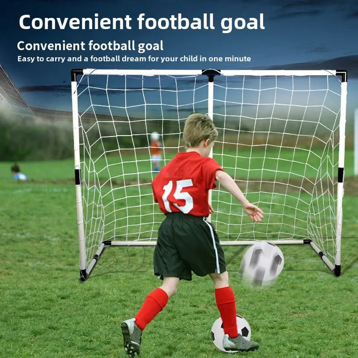 Portable Foldable Football Goal for Kids - Practice Net Frame