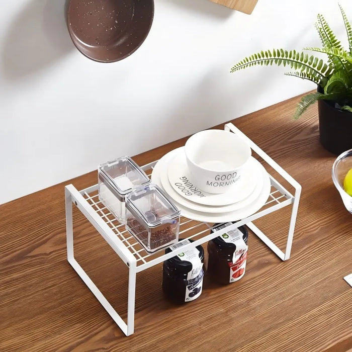 Over‑sink Metal Kitchen Drying Rack — Plates, Cutlery & Tableware Organiser