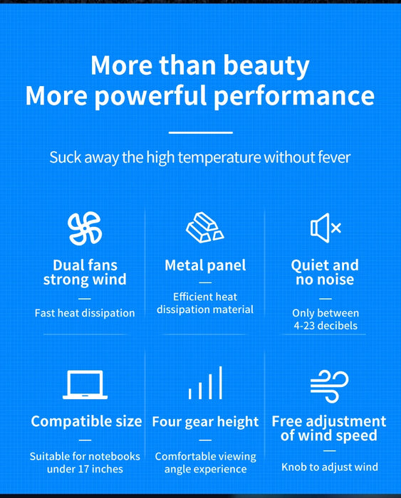 Q100 Laptop Cooling Pad — Twin Fans, LED Screen & Dual USB Ports