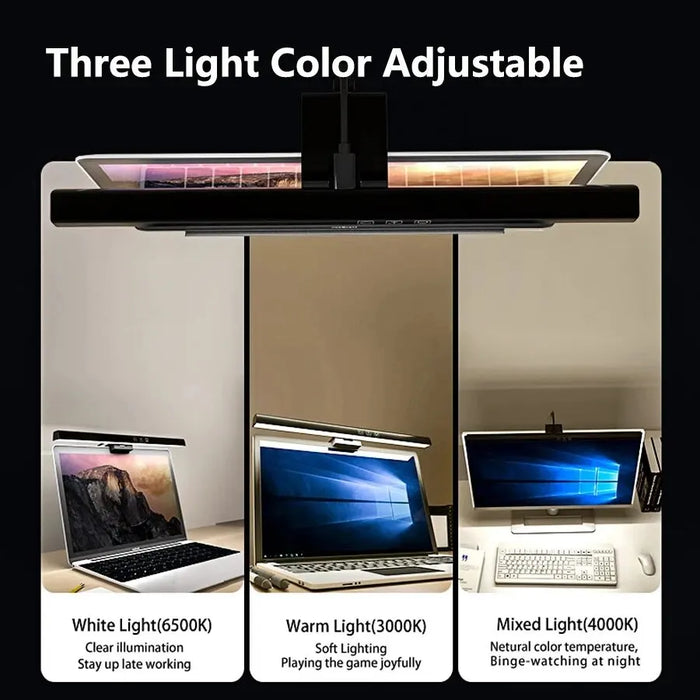USB LED Monitor Light Bar — 33cm & 50cm, Dimmable with 3 Colour Temperatures, Touch Control