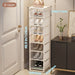 6/8-Tier Shoe Organiser — Metal Frame with Fabric Shelves, Space-Saving Rack