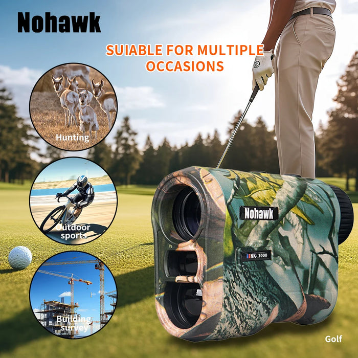 Golf Laser Rangefinder 600m / 1000m — Flag‑Lock Slope, USB-C Rechargeable