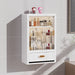 Modern Grey Wall-Mounted Bathroom Cabinet — PVC Vanity (Under 60cm)