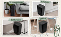 10L Slim Bathroom Bin with Press-Top Lid - Compact Plastic Wastebasket for Toilet, Bedroom & Living Room