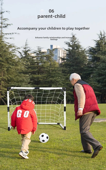 Portable Foldable Football Goal for Kids - Practice Net Frame