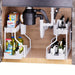 2-Tier Pull-Out Drawer Organiser — Foldable Plastic Storage for Kitchen & Bathroom