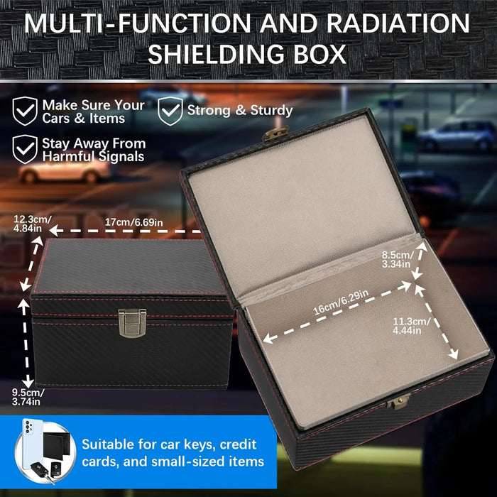 Faraday Key Fob Signal Blocker – Carbon Fibre RFID Protector (Various Sizes)