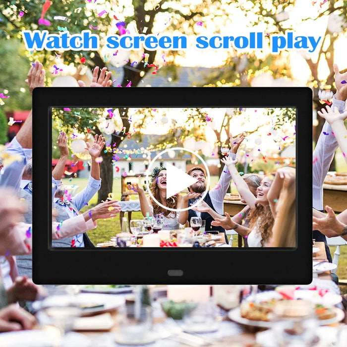 7-inch HD Digital Photo Frame — 800×480 LED Smart Photo Album with MP3/MP4 & Remote