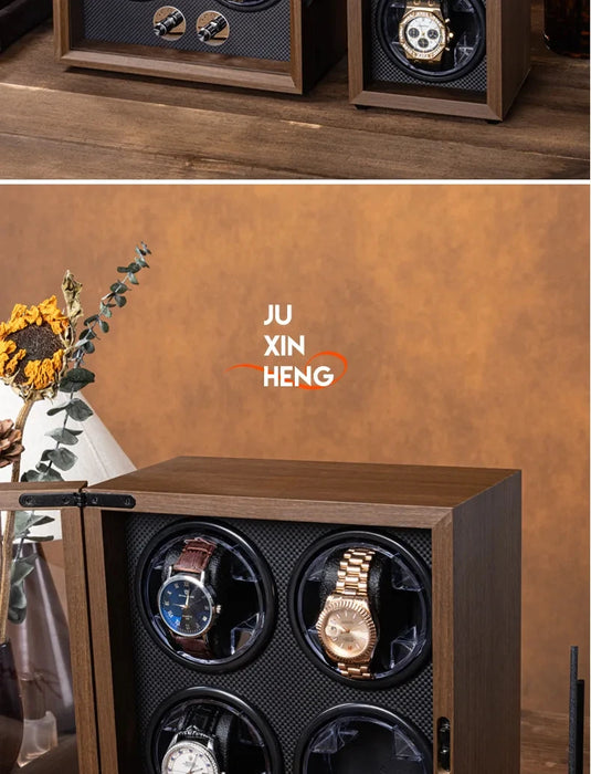 Wooden USB Watch Winder for Automatic Watches — Silent Mabuchi Motor